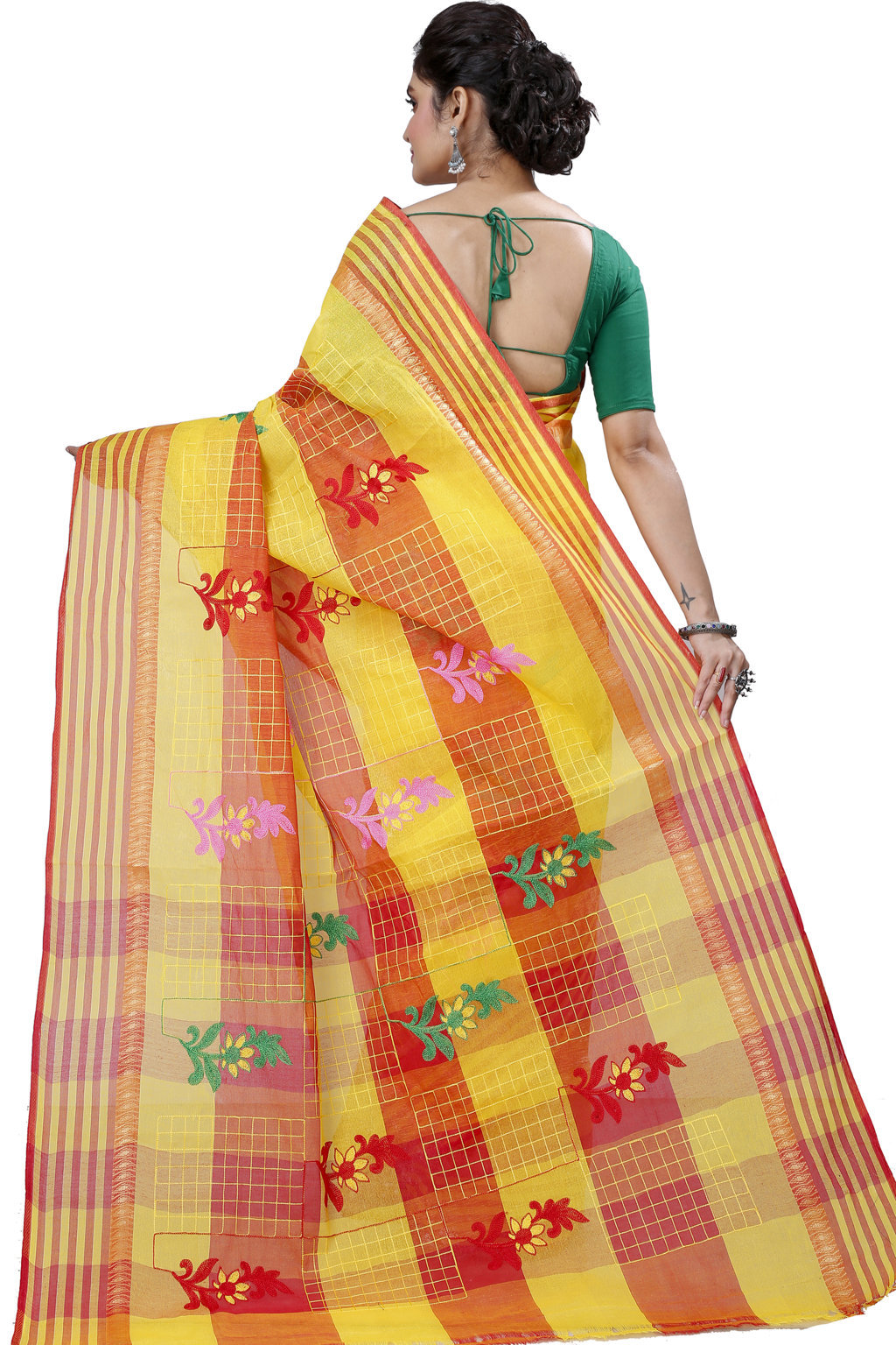 Yellow Pure Cotton Rivka Tant Embroidery (980)